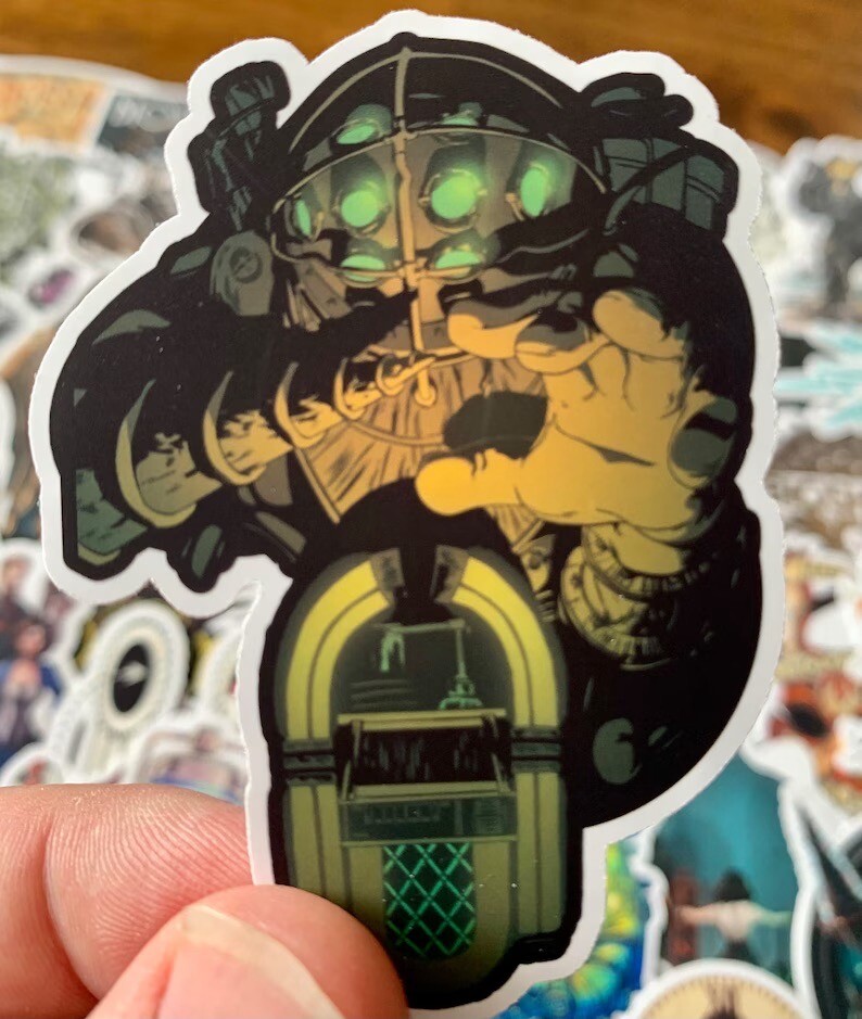 Bioshock Sticker Pack – 25/50 Stickers – Vinyl Decal Infinite Big Daddy Plasmid