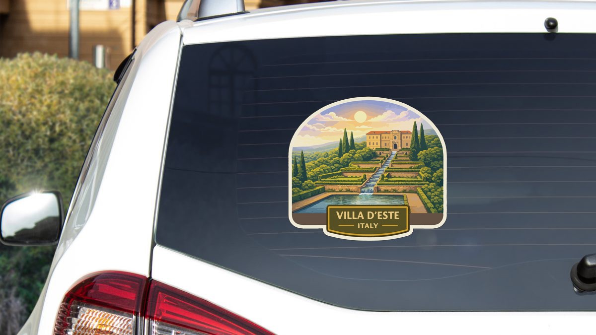 Villa d'Este Italy Sticker Decal Vinyl Die-Cut World Heritage Sites Series