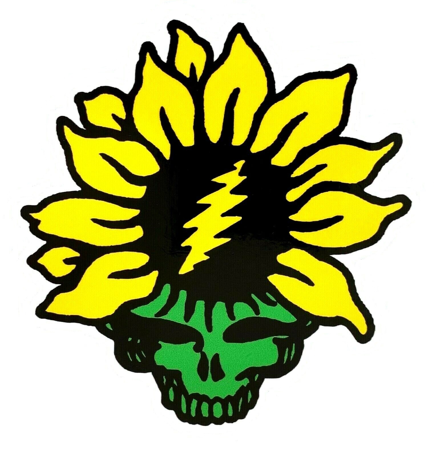 The Grateful Dead Sunflower Steal Your Face Vinyl Sticker Sun Flower Stealie SYF