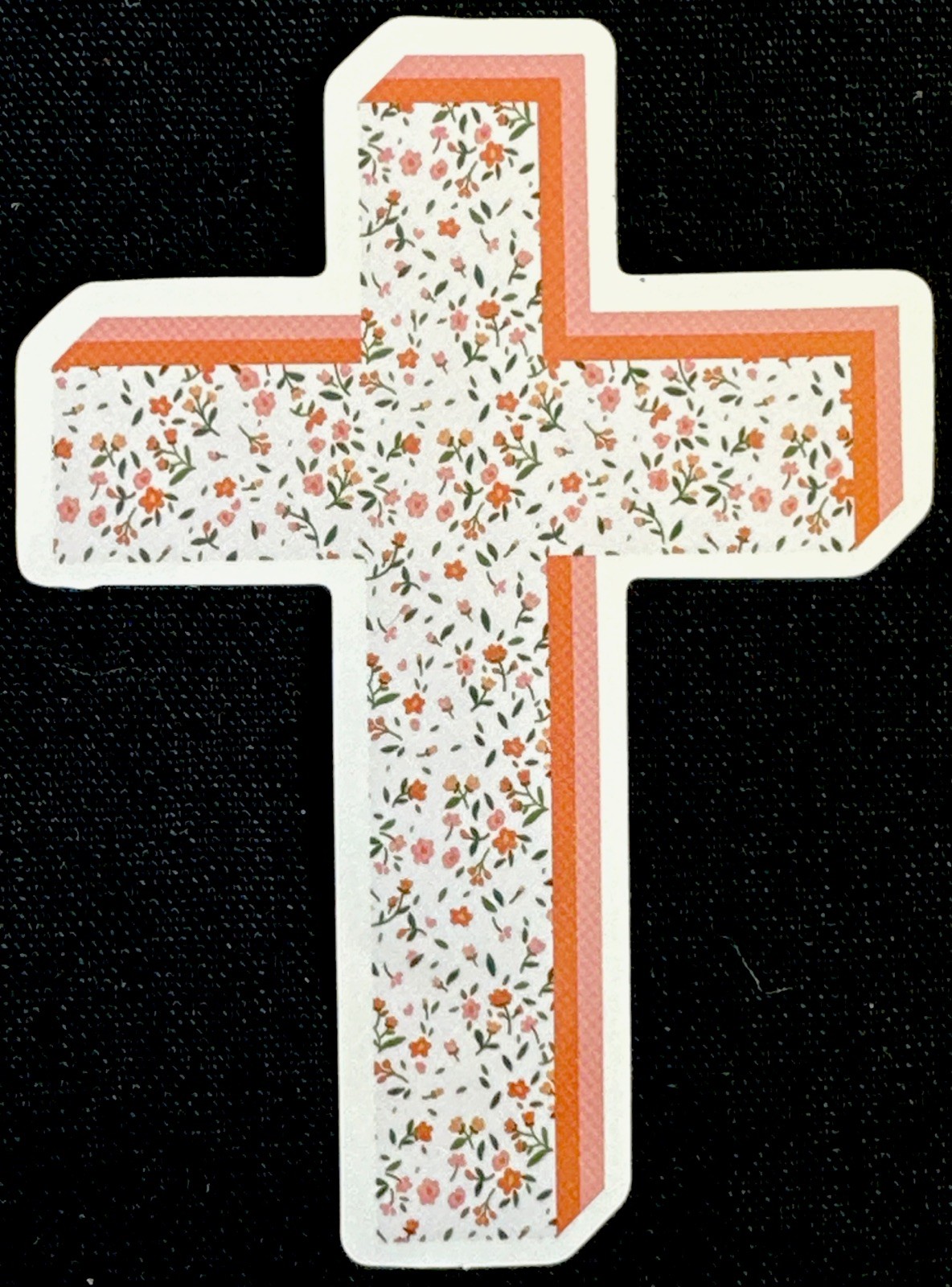 CROSS STICKER✨🙏🏼✨3” X 2 1/4”✨MARY SQUARE✨PRAY FOR US✨AWESOME✨💫