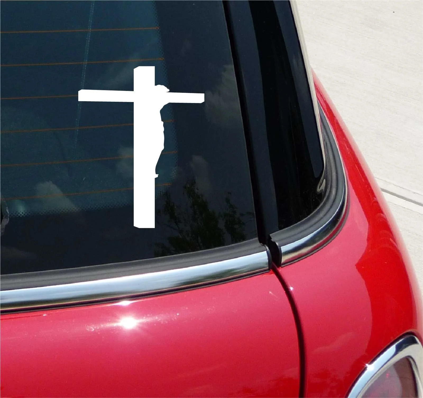 JESUS ON CROSS RELIGION RELIGIOUS GRAPHIC DECAL STICKER ART CAR WALL DECOR
