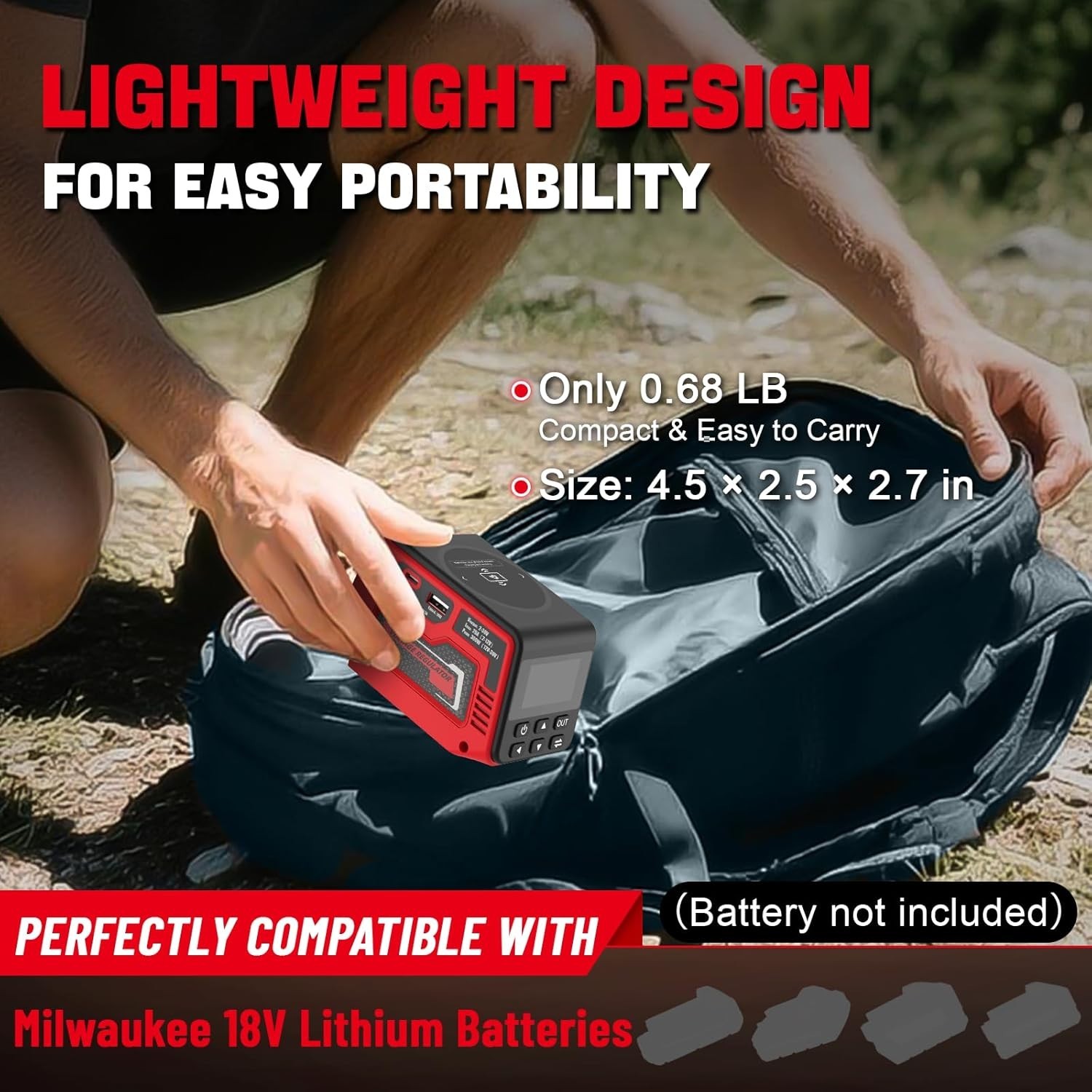 Voltage Regulator Compatible with Milwaukee 18V Battery Wireless Adjustable