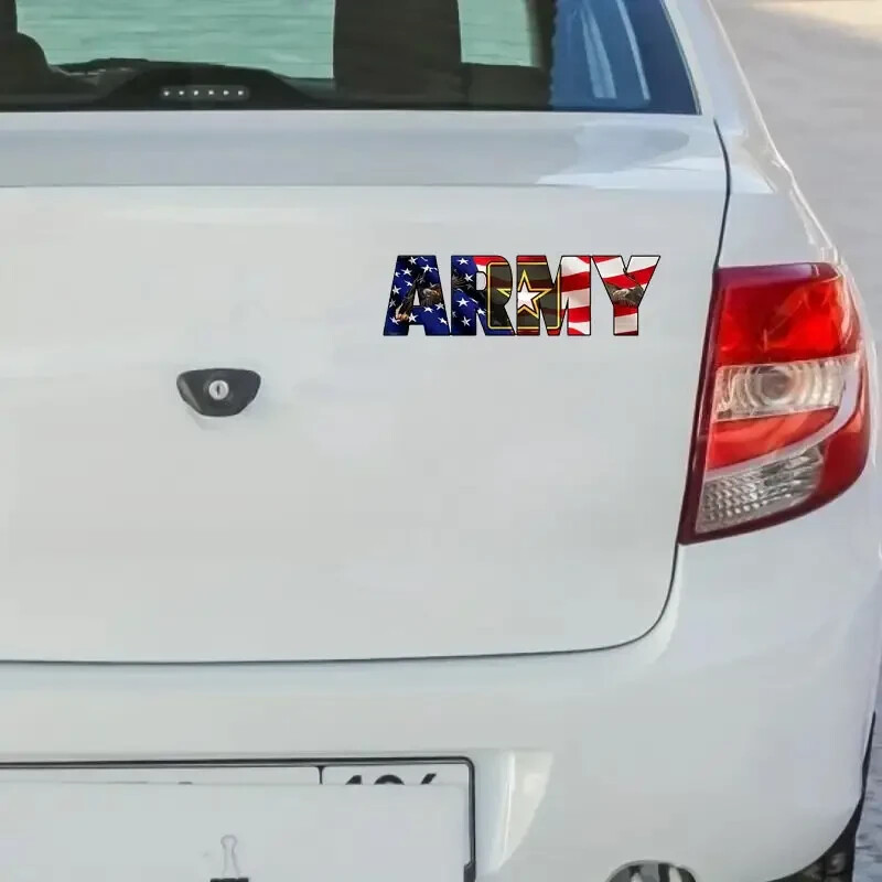 Army Vinyl Decal – American Flag and Star – NEW