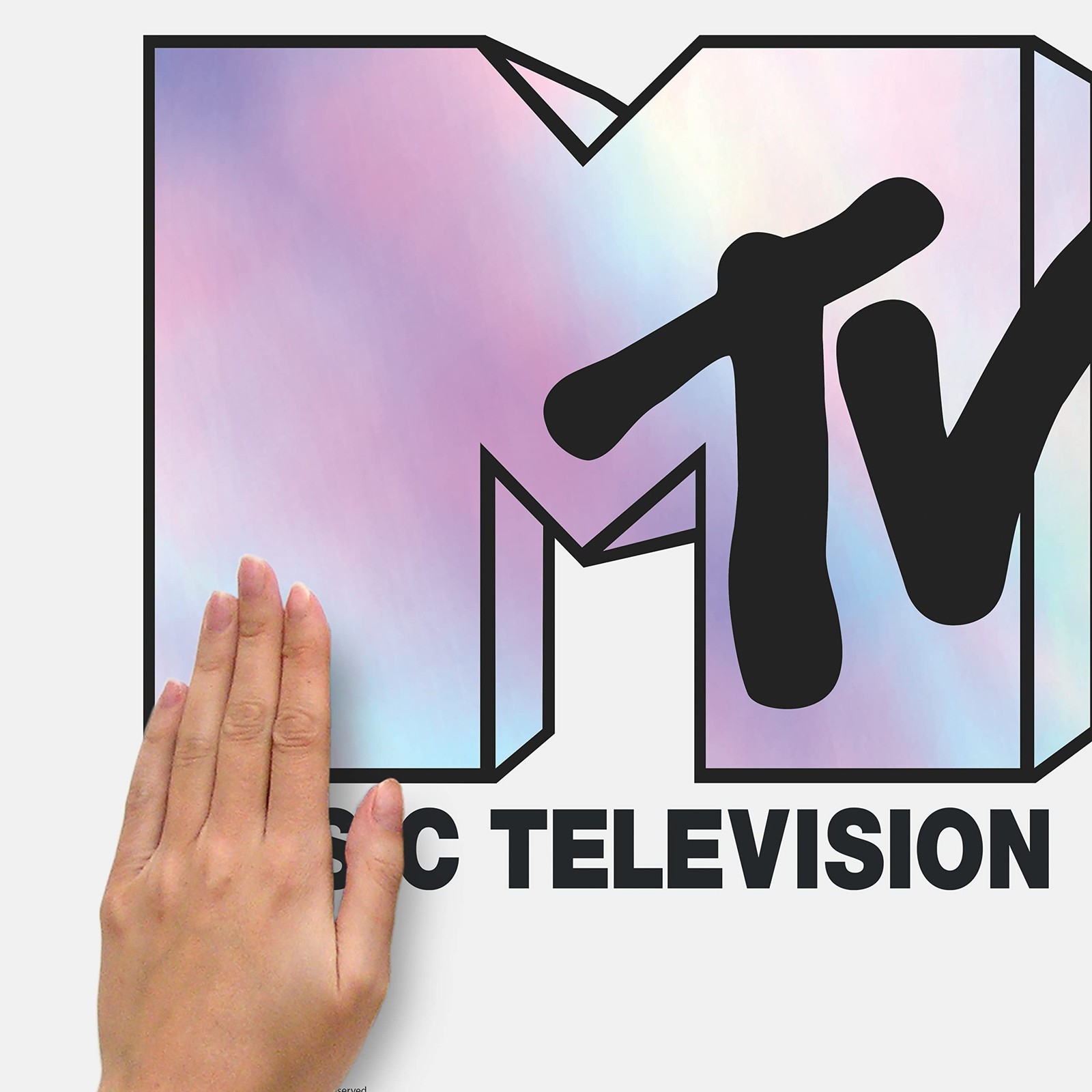 RMK5268GM MTV Holographic Peel and Stick Giant Wall Decals