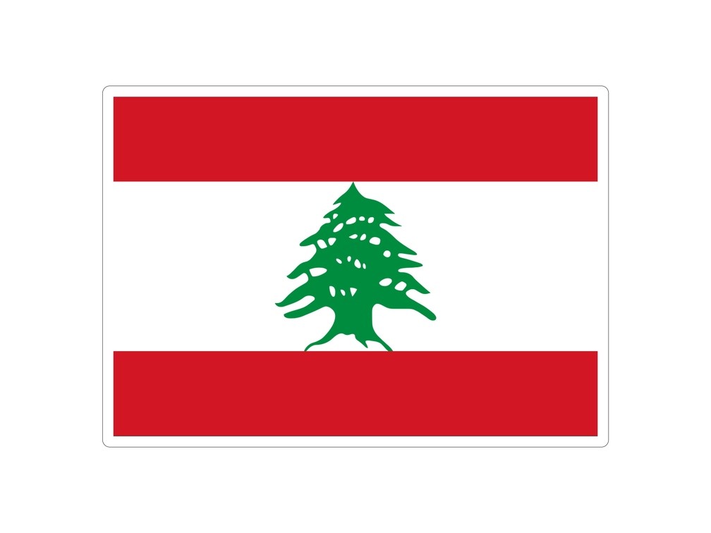 Lebanon Flag Sticker Waterproof Large Size A4