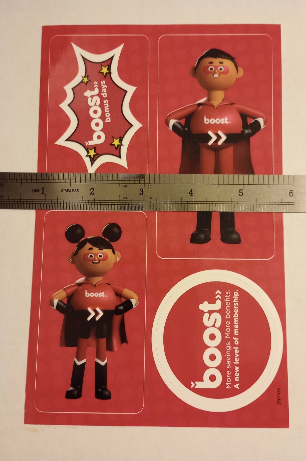Kroger Collectible Kroji "Boost" Characters Adhesive Stickers/Decals