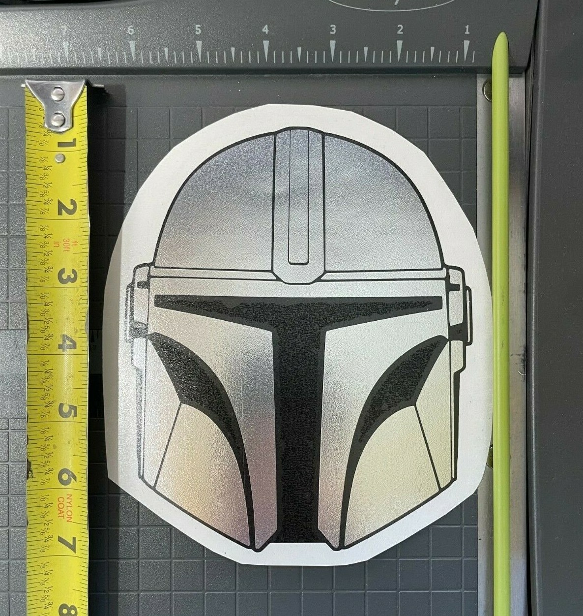The Mandalorian Logo New CHROME Premium Sticker Vinyl