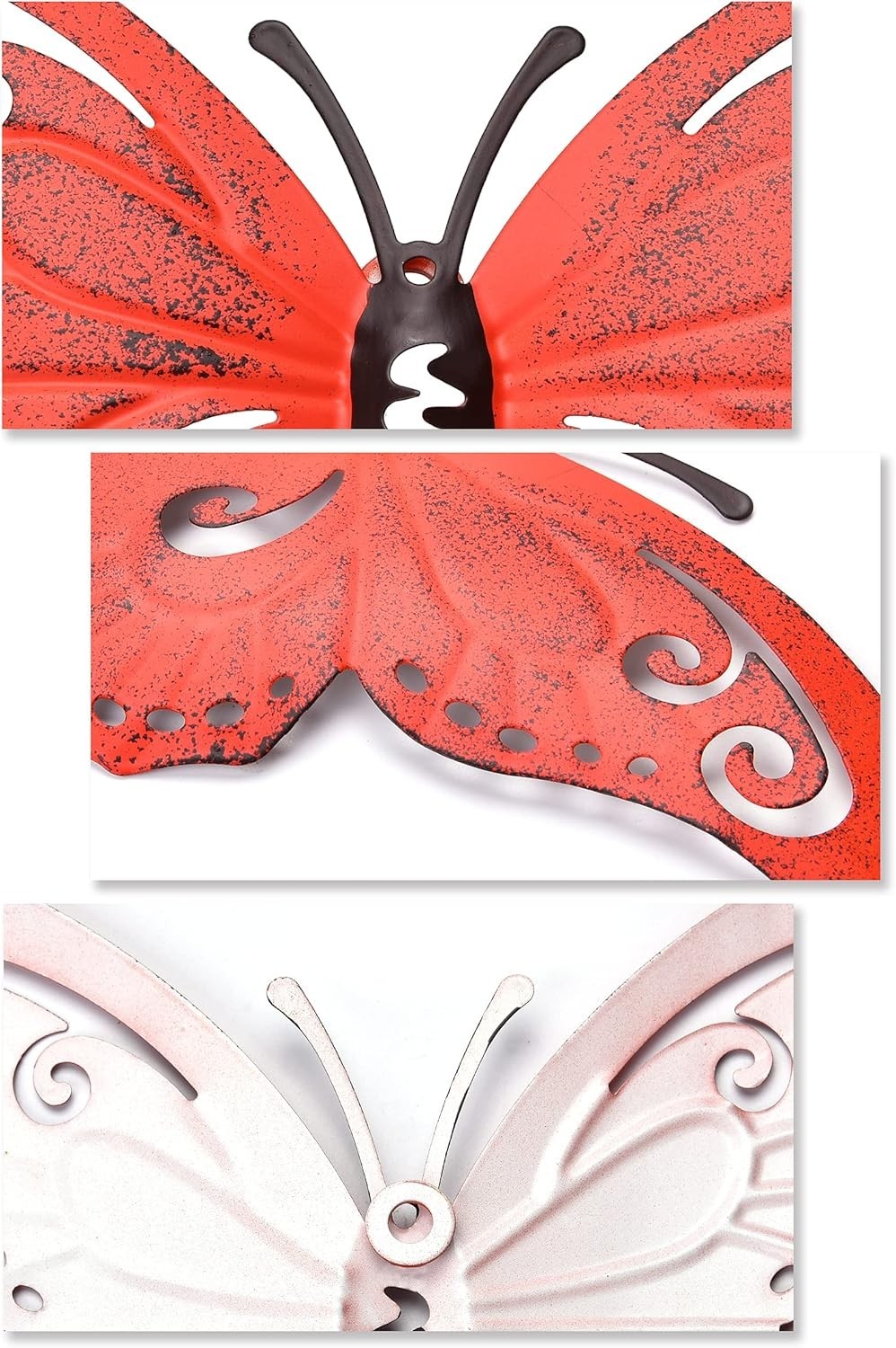 3-Piece Metal Butterfly Wall Decor Set – Outdoor Indoor