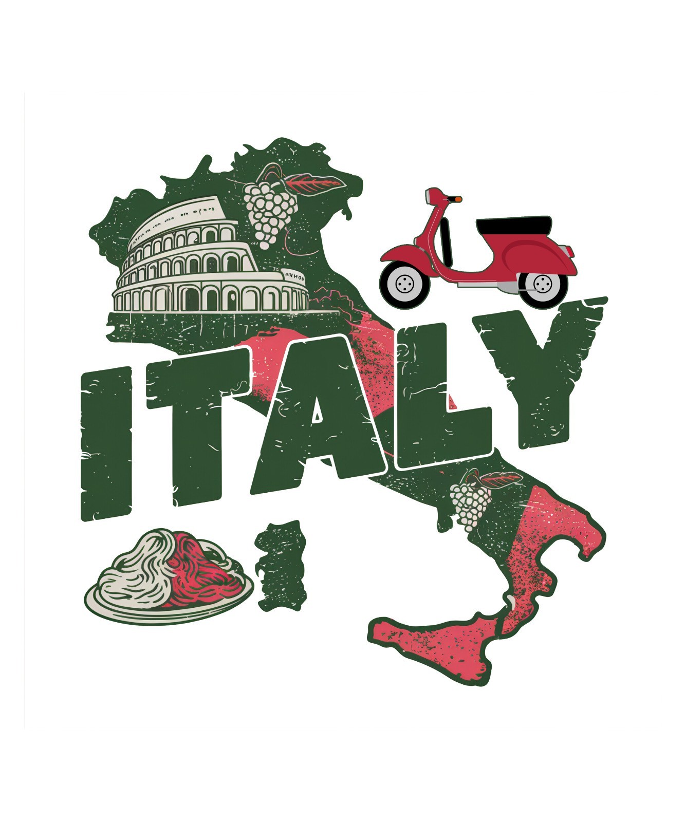 Italy Travel Visitor Sticker Labels (6) Card Gift Craft Paper DIY Scrapbook