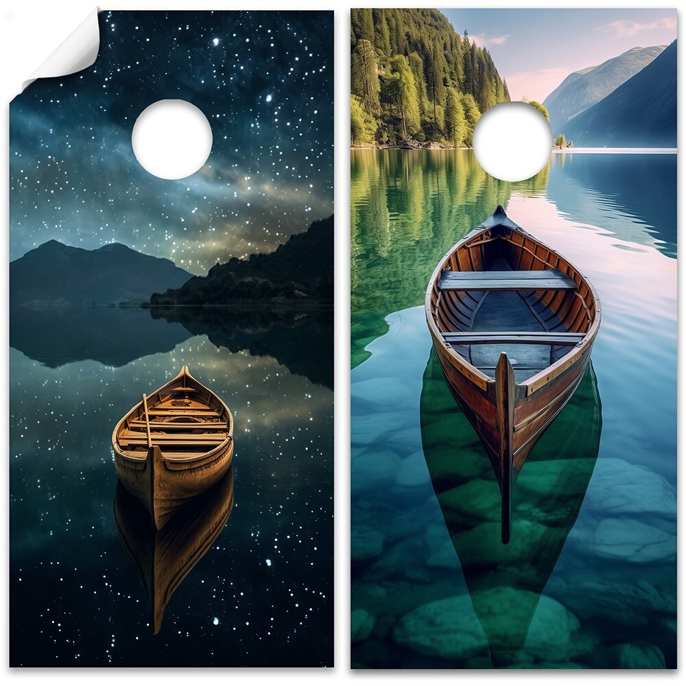 Canoes Corn Hole Bean Bag Toss Wrap Stickers Skins Boards Not Included