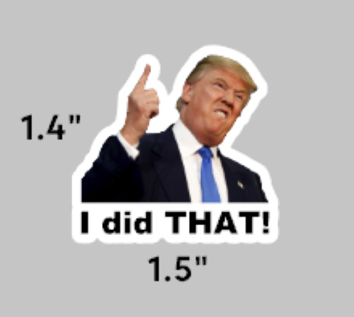 I did THAT – Trump Sticker Anti-Trump political meme stickers