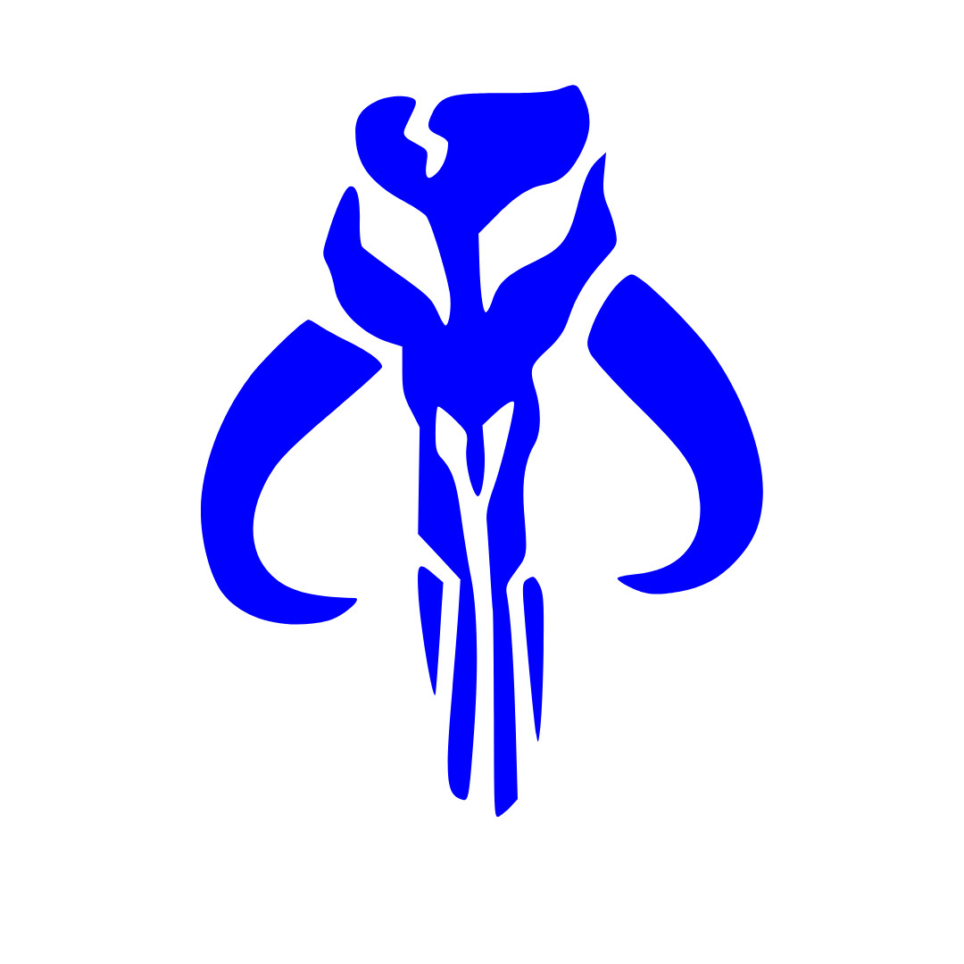 Bantha Skull Mandalorian Decal – Boba Fett, Baby Yoda, Star Wars, Car Window