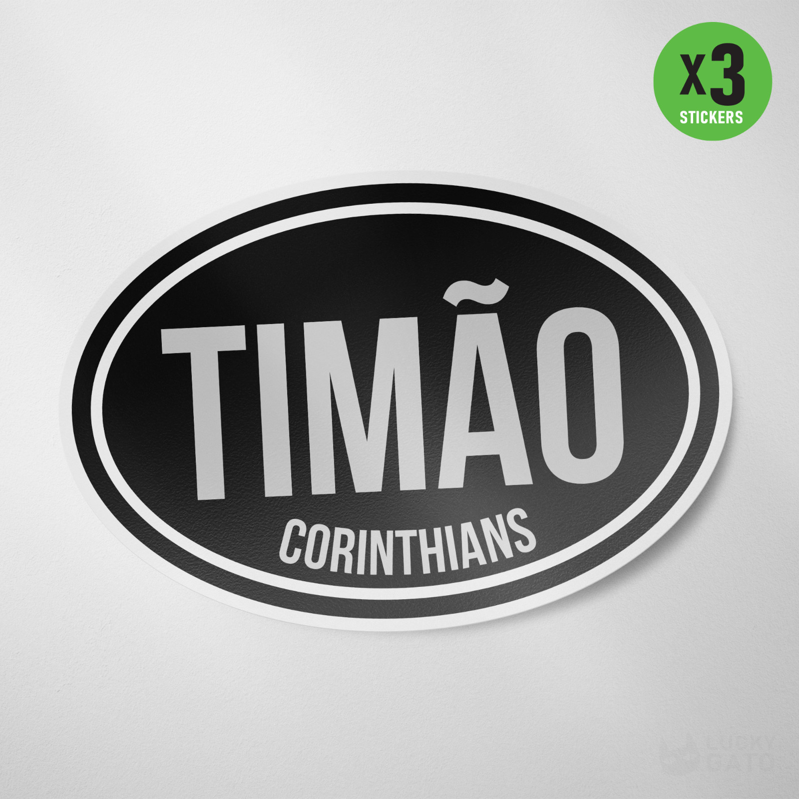 (3 Pack) Corinthians Brazil Sticker Adesivo Vinyl Decal Soccer Futebol Timão