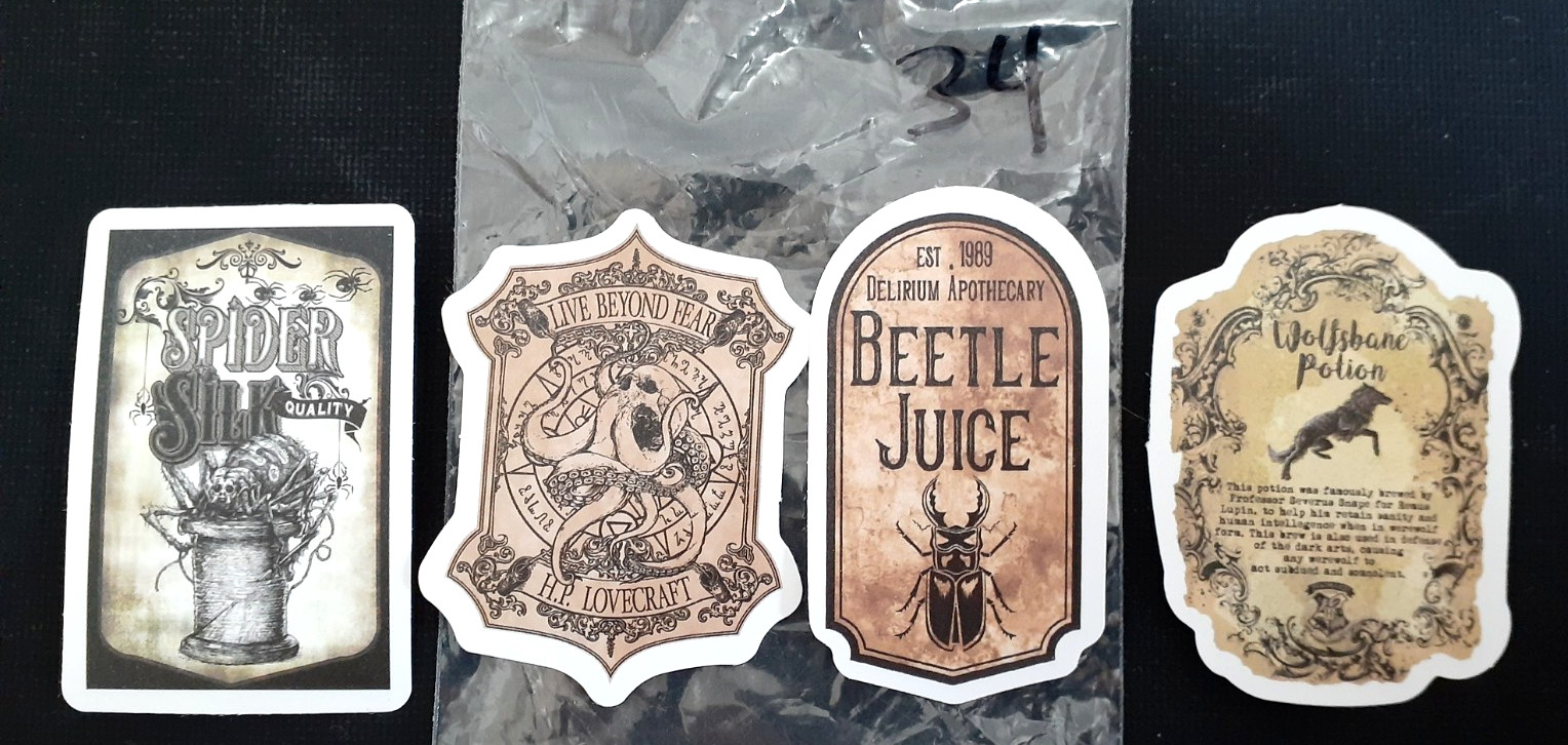 4 Halloween Apothecary Jar Potion Bottle Labels Vinyl Craft Decal Stickers (34)