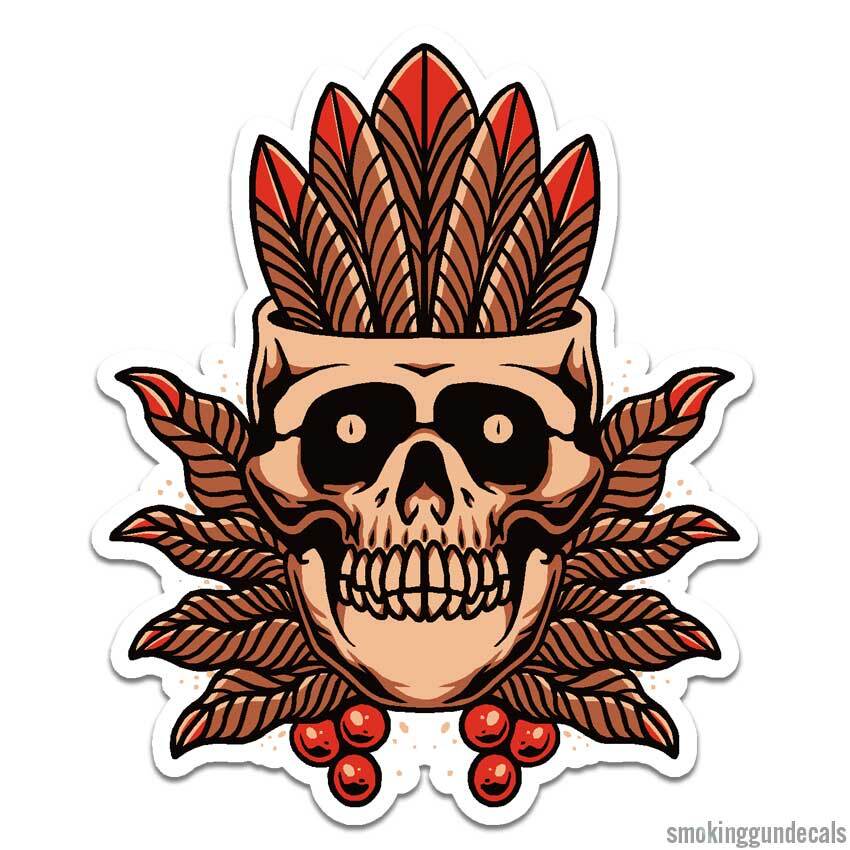 Skull Poison Berries, Vinyl Decal Sticker, Indoor Outdoor, 3 Sizes, #12654