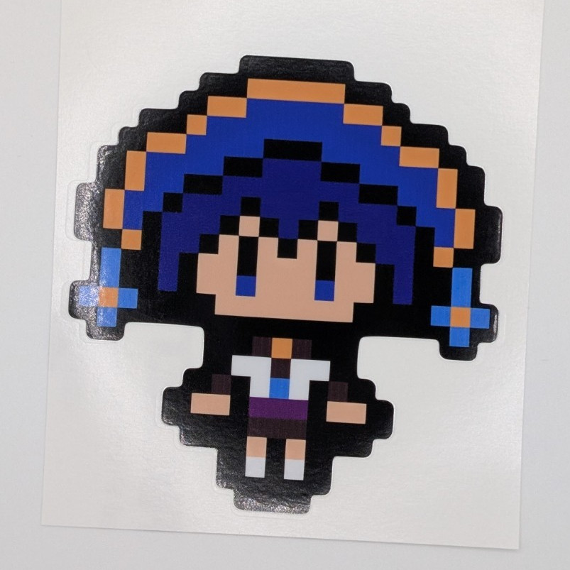 Pixel Art Genshin Impact Scaramouche PC Car Sticker Decal Anime Wanderer