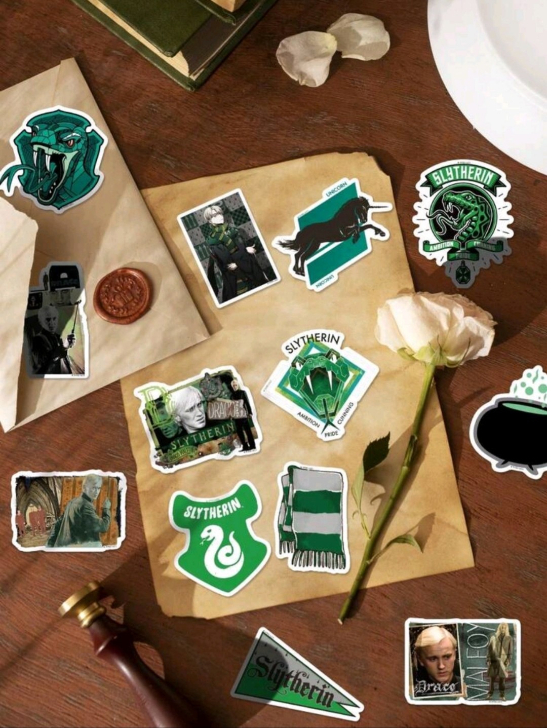 20 PCS Harry Potter Series Draco Malfoy Character Stickers BRAND NEW Set B