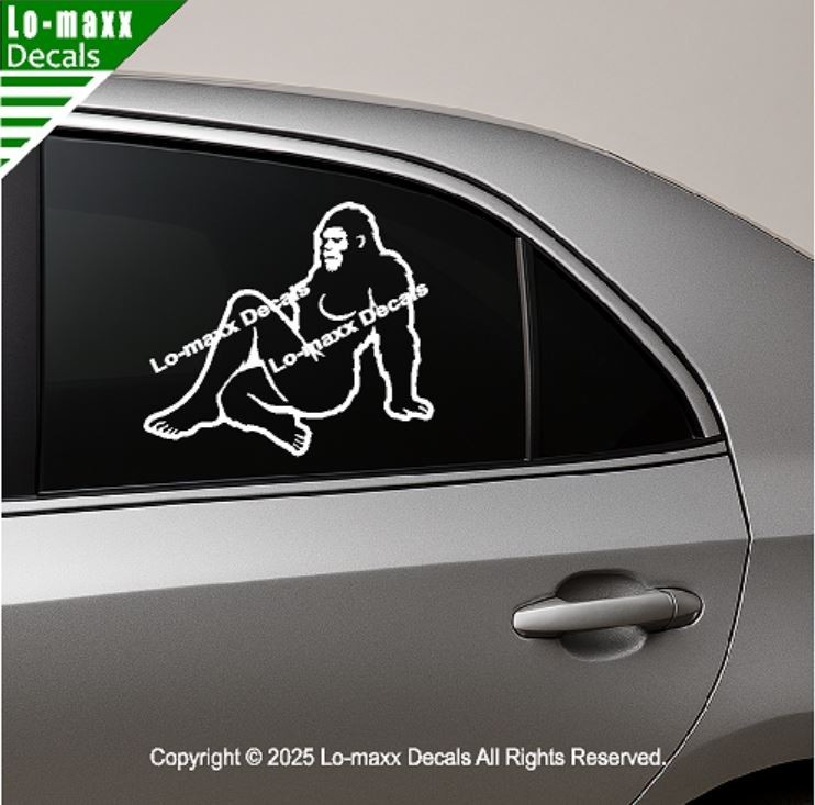 Sassy Squatch Bigfoot Vinyl Decal Funny Die Cut Sticker for Car Laptop Toolbox