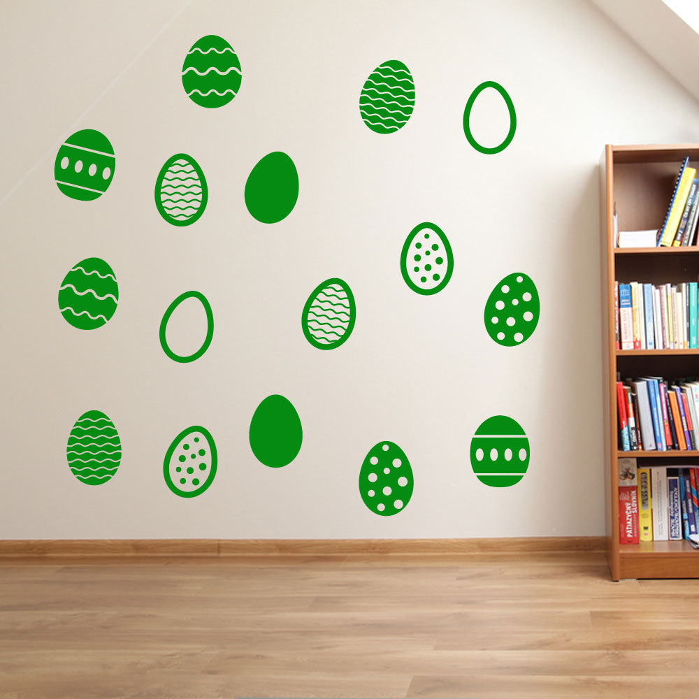 Easter Eggs Display Vinyl Window & Wall Decals Stickers Spring Decorations A145
