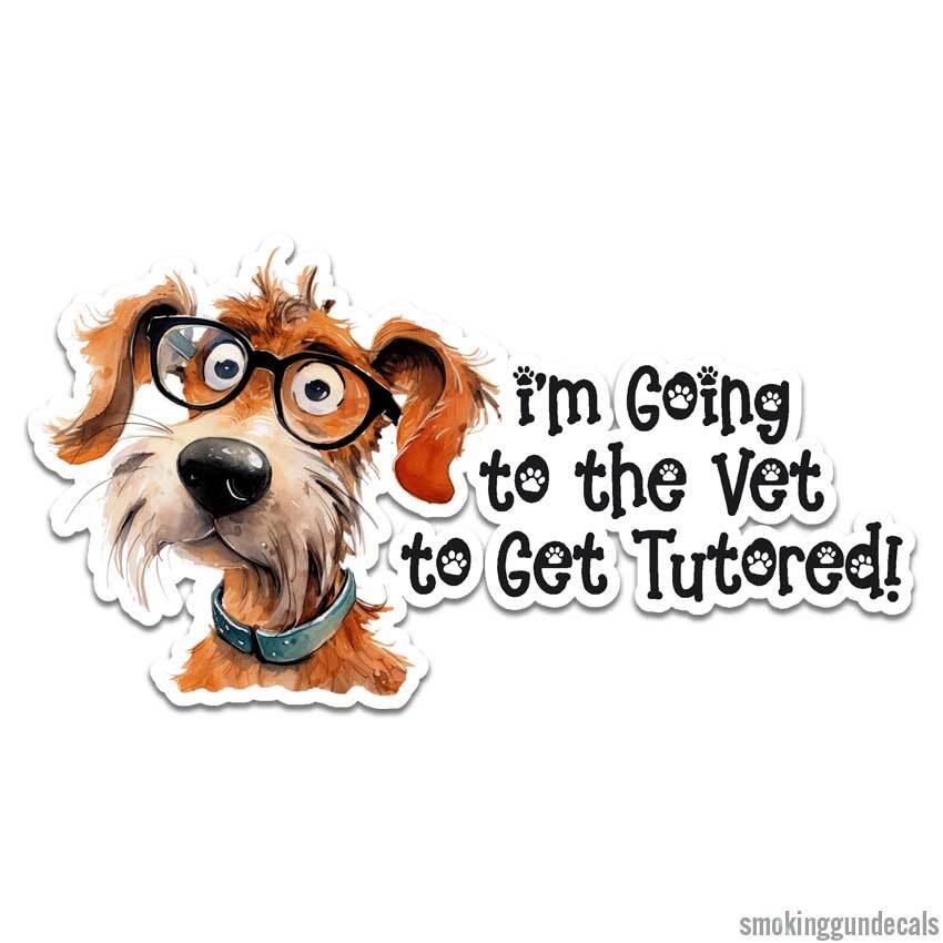 Dog Vet Neutered, Vinyl Decal Sticker, Indoor Outdoor, 3 Sizes, #12357