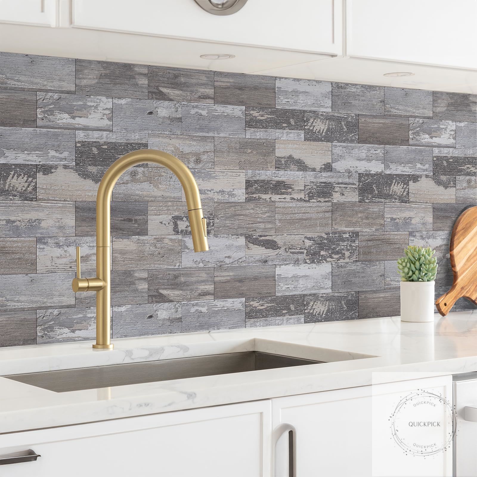 100 Pieces Peel and Stick Backsplash for Kitchen, 3" x 6" PVC Subway Tile Upgrad
