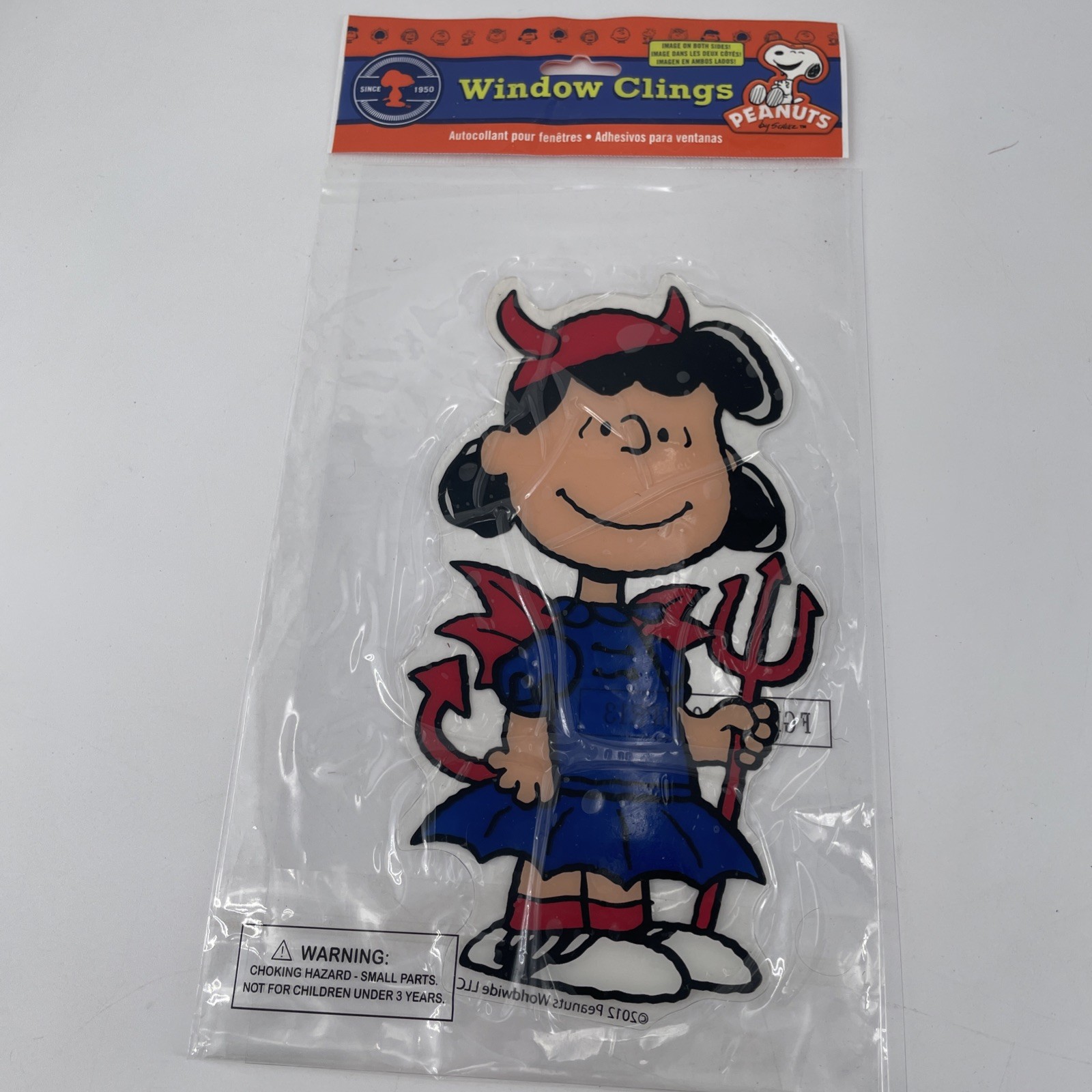 3 Halloween Peanuts Window Clings Charlie Brown Woodstock Lucy 2 Sided 8 x 4 in