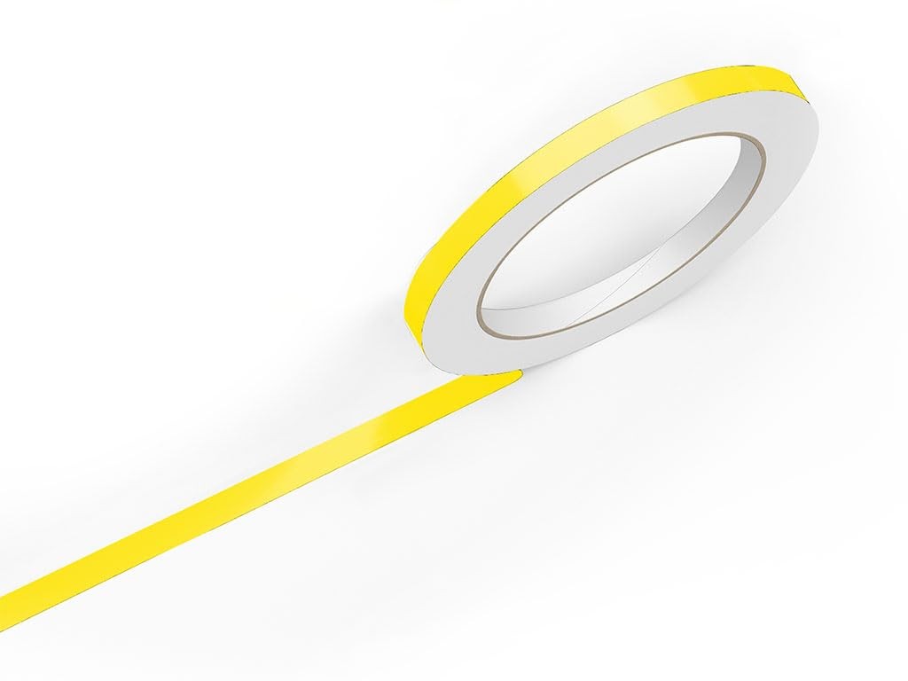 Lemon Yellow Vinyl Pinstriping Tape 3/4in x 150ft Roll for Easy Application
