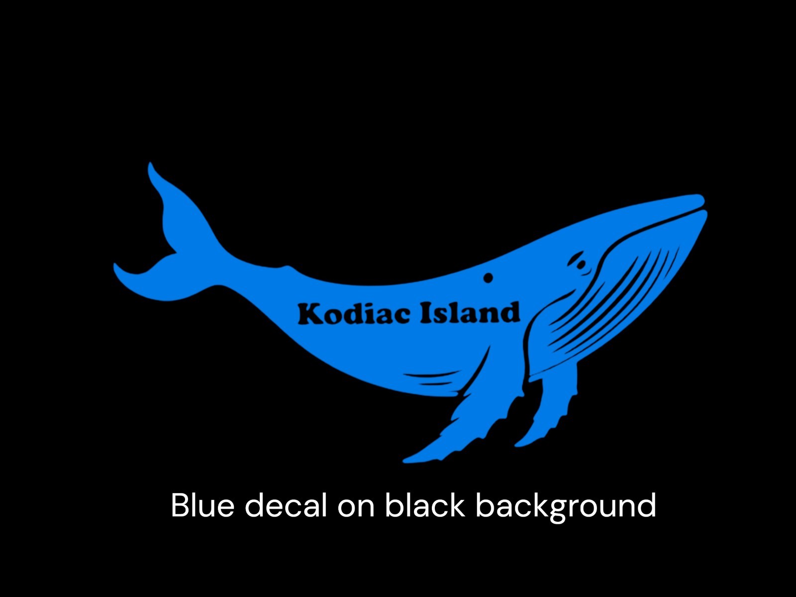 Humpback Whale Kodiac Island Decal for car Windows Laptops most Smooth Surfaces