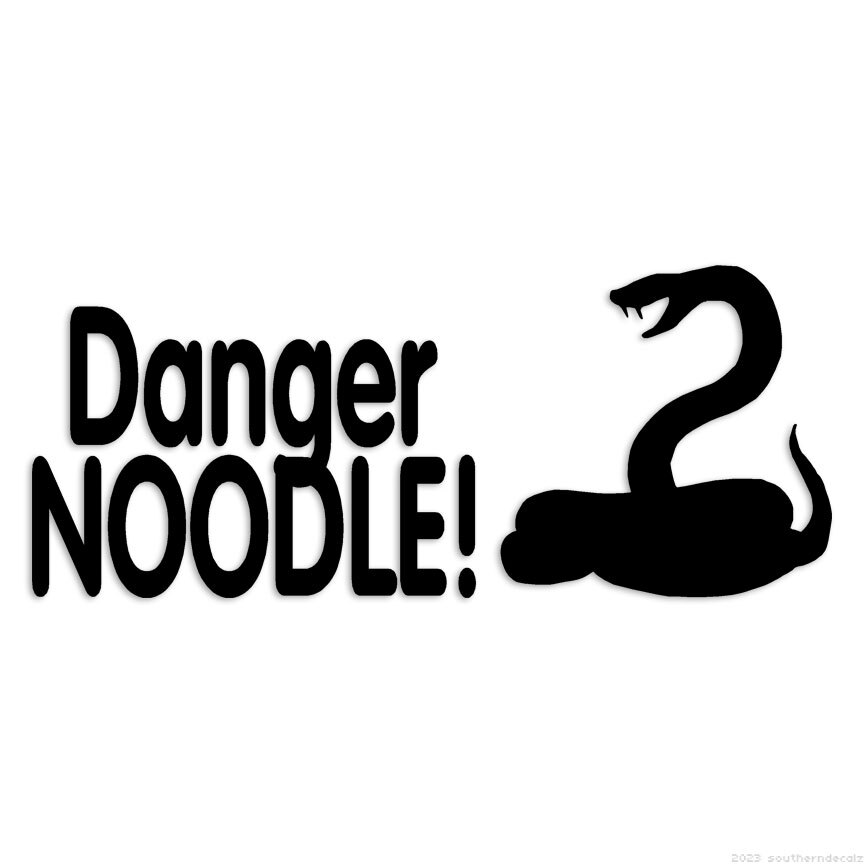 Snake Danger Noodle! – Decal Sticker – Multiple Colors & Sizes – ebn6191