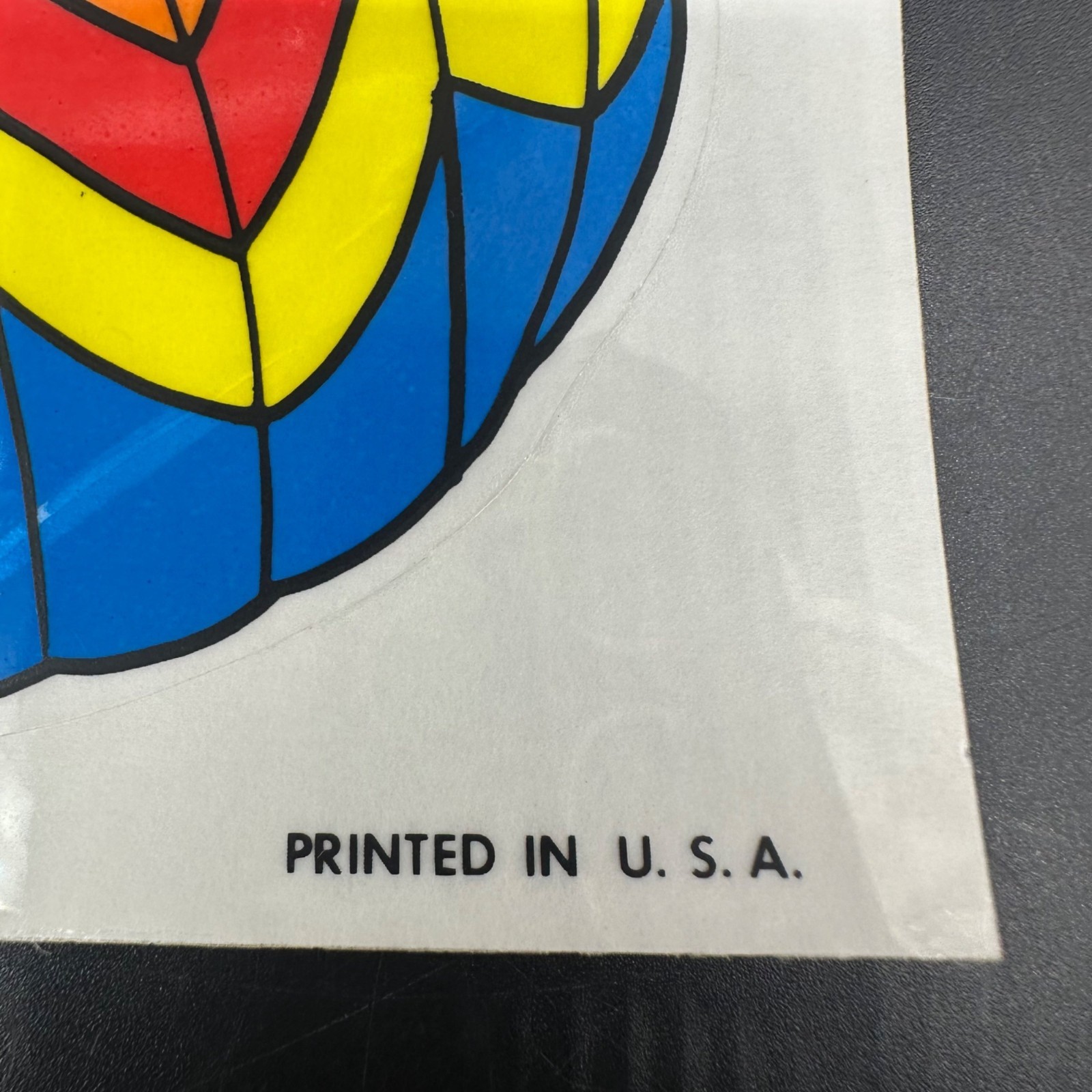 Vintage Rainbow Hot Air Balloon Decals 1989 Decorcal USA Stickers Bend & Peel