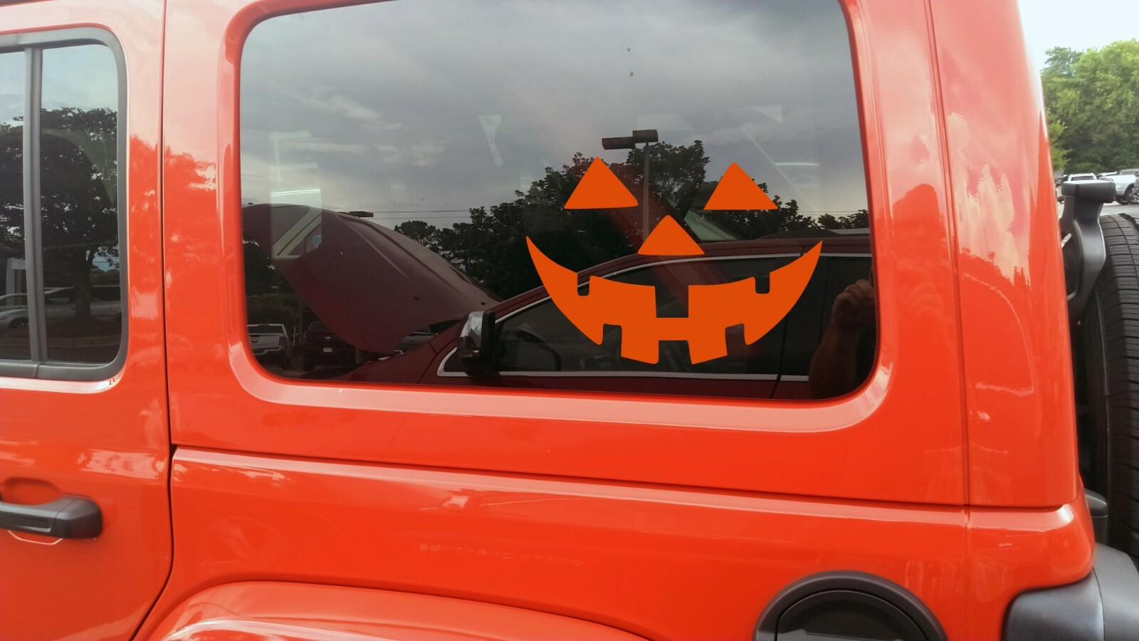 Pumpkin Face Vinyl Decal V5 | Halloween Creepy Smile Scary | Die Cut Sticker