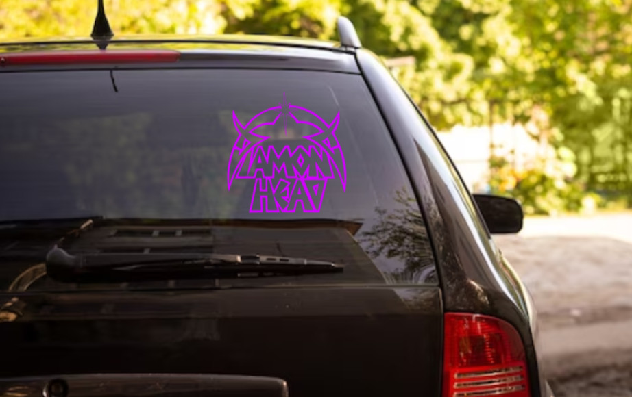 Diamond Head Vinyl Logo Sticker Decal Heavy Metal Band Car Bumper Rainbow Dio