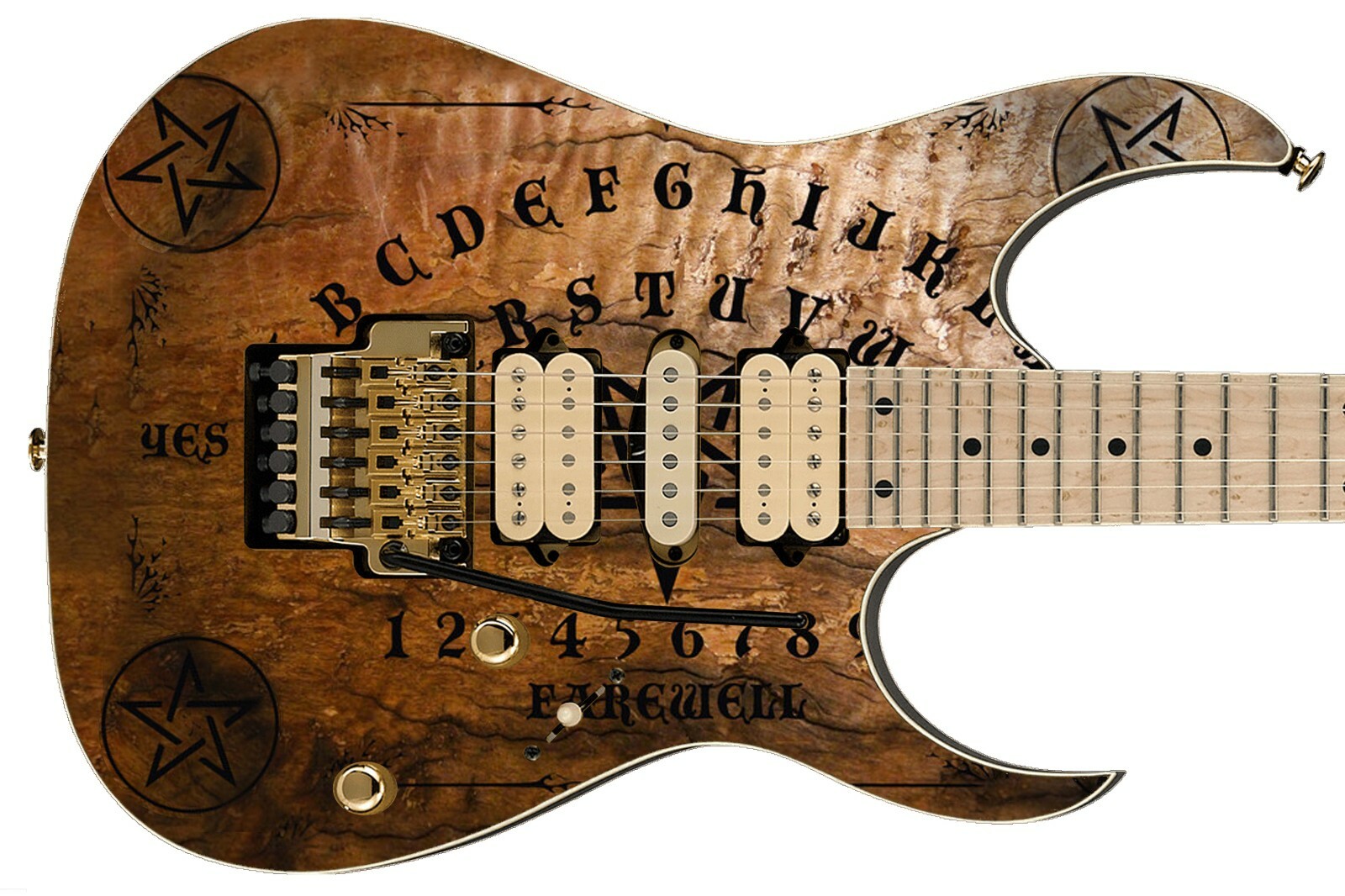 Guitar Skin Axe Wrap Re-skin Bass Reface – Ouija Wood Attic Find 761