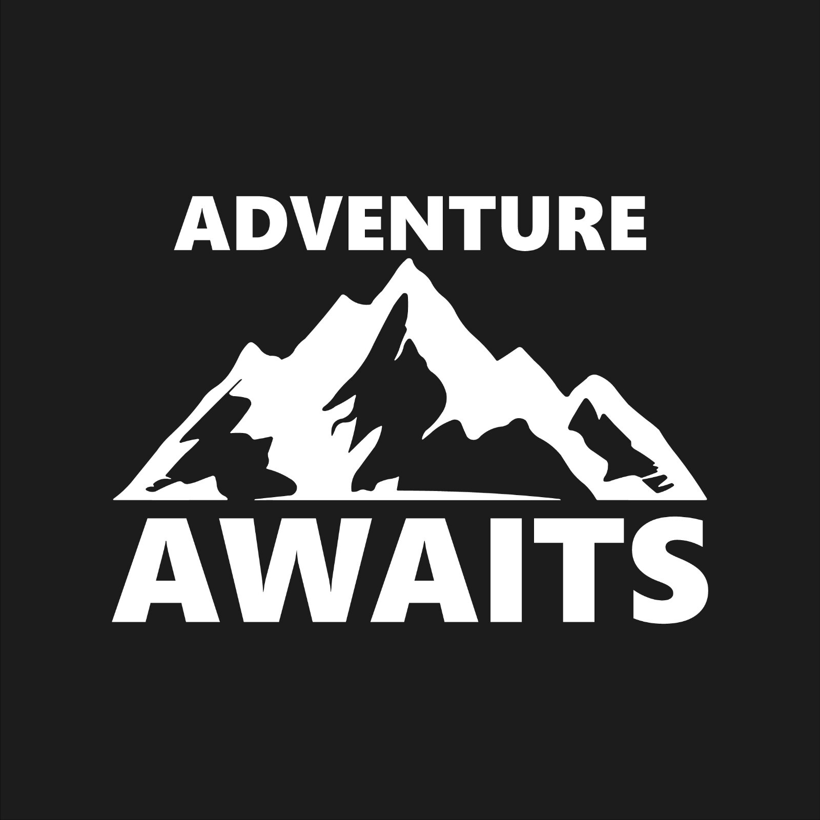 Adventure Awaits vinyl decal Mountain Silhouette car sticker