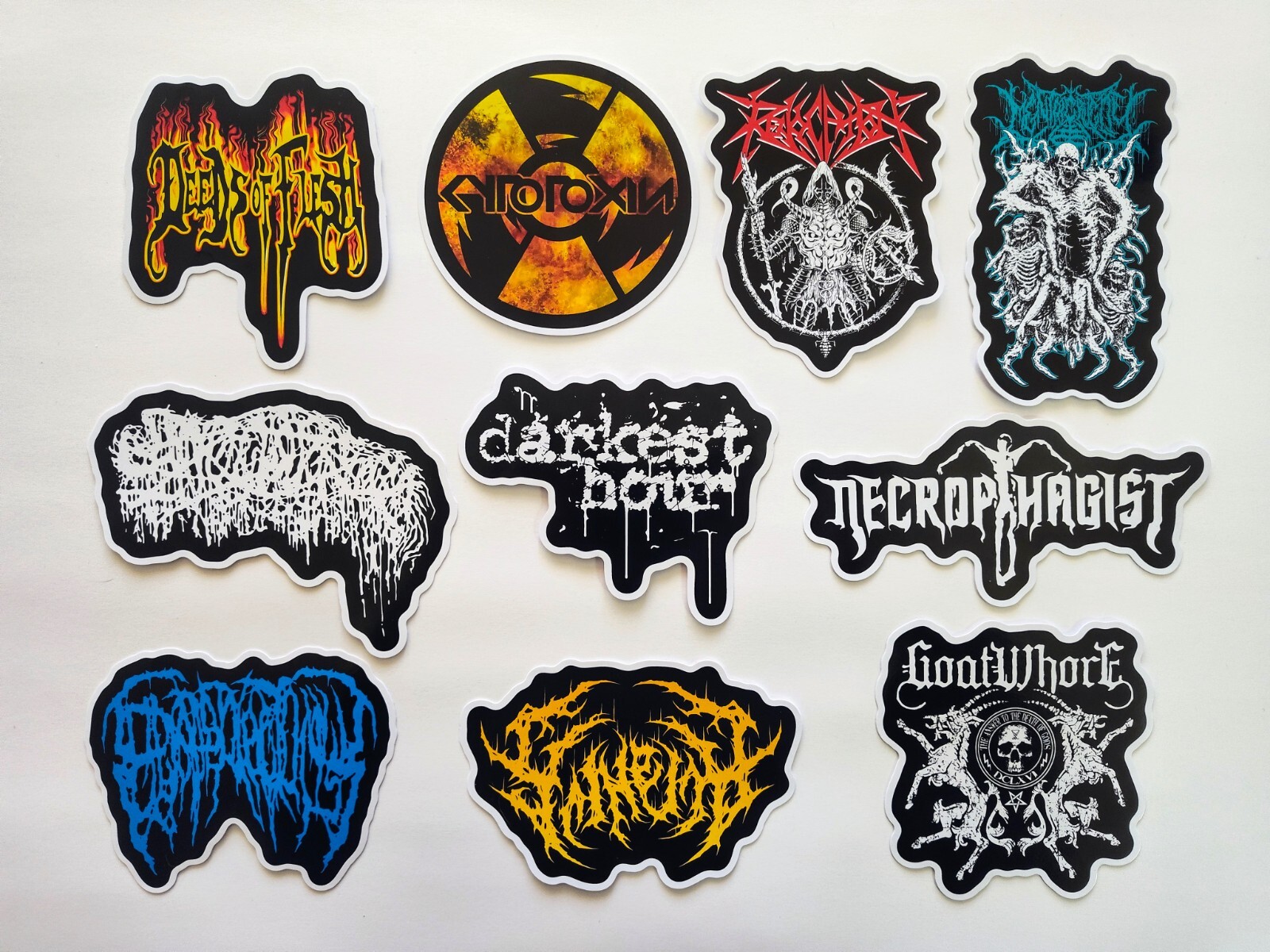 Death Metal Sticker Lot (10 Pack) SET 10 goat whore darkest hour slam black