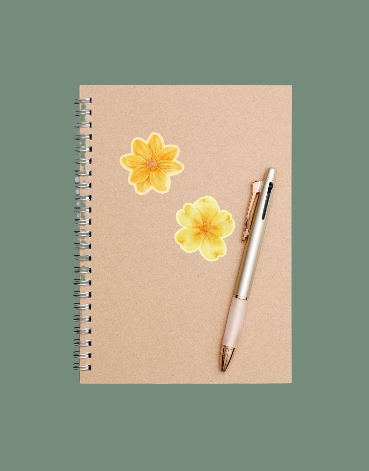 Floral Sticker Set Of Watercolor Flowers Stickers – Set Of 9 – 3”