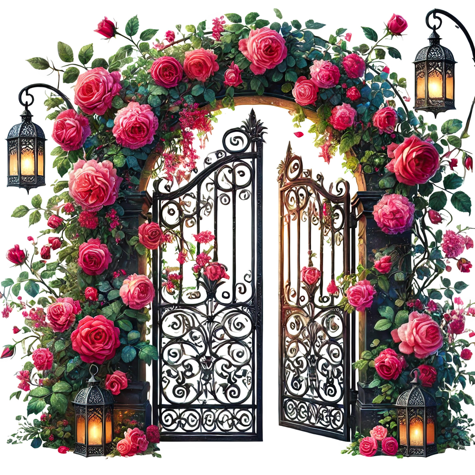 Wall decal sticker garden 18 x 18 cm large