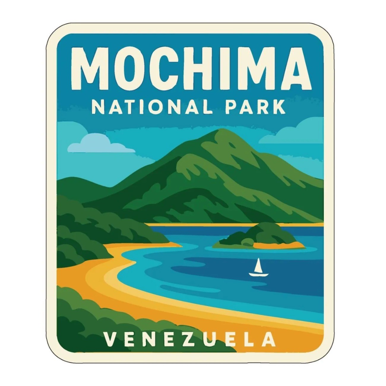 Mochima Venezuela Iron On Heat Transfer Vinyl HTV Die-Cut World National Parks