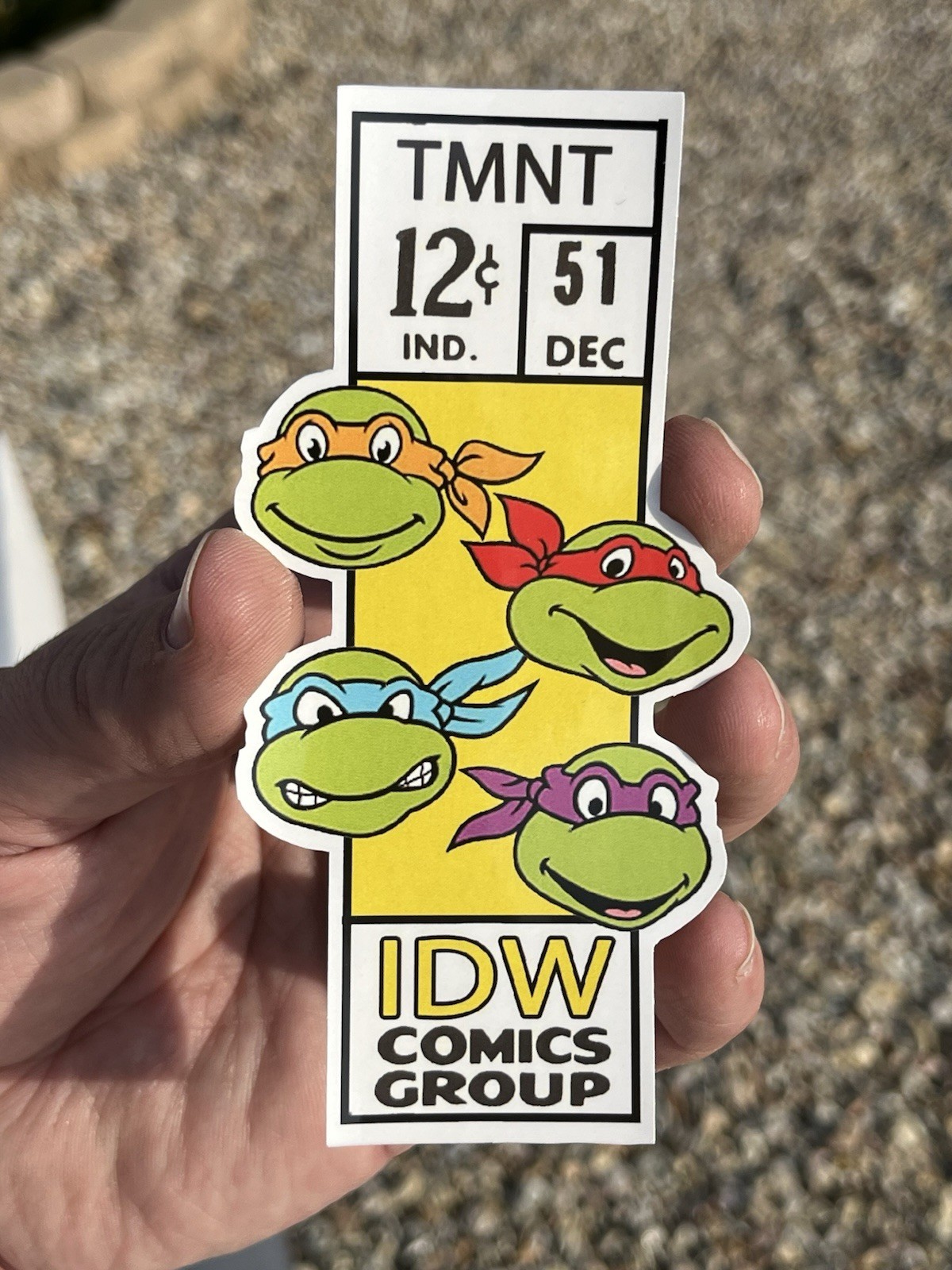 Teenage Mutant Ninja Turtles 5” Vinyl Sticker! Marvel Corner Box Style!
