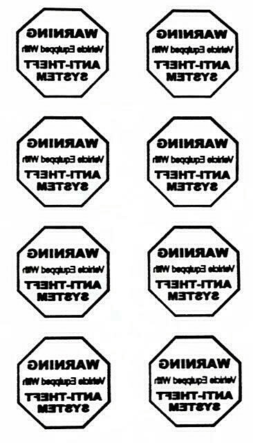 ⭐BULK ROLL OF 180pcs!⭐ CAR DEALER ALARM WARNING VINYL STICKERS DECALS ($149 VAL)