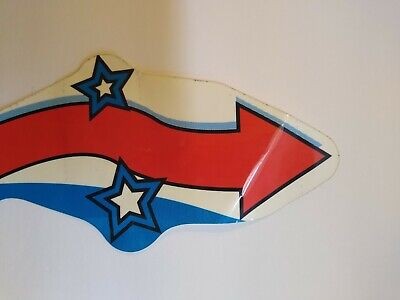 Sega South Park Original Pinball Decal 1999 Red White Blue Arrow 8" Part #35