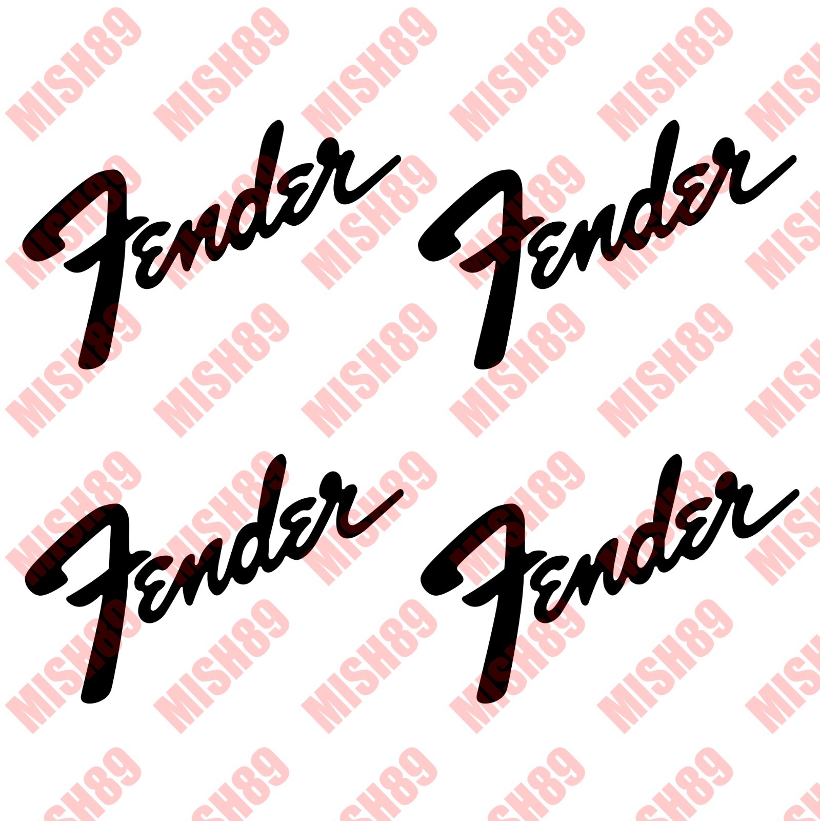 Fender Decal Fender Guitar Die Cut Vinyl Sticker Bass Acoustic – Any Size