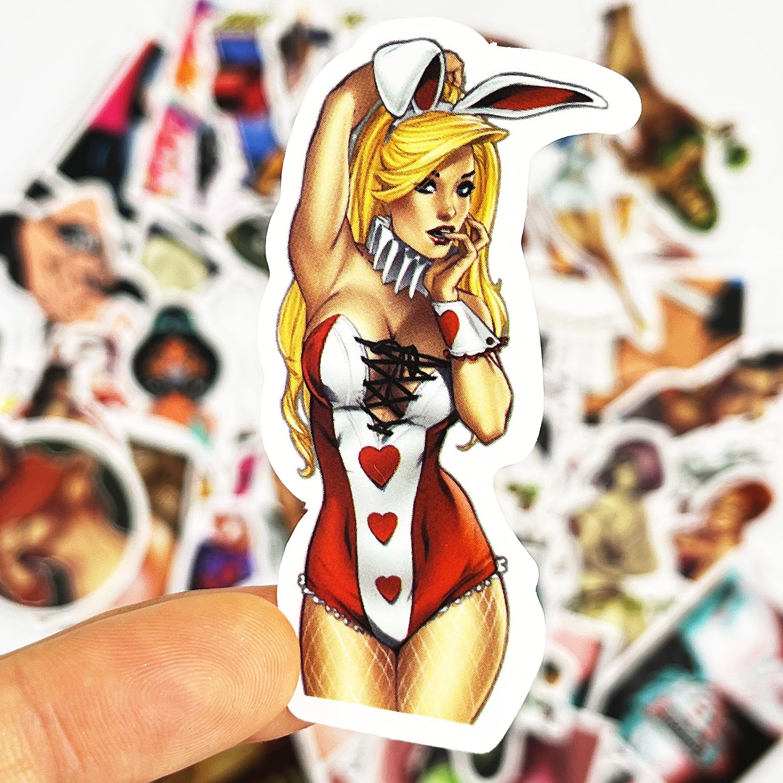 Sexy Girls Stickers for Adults,100Pcs Pinup Women Decals Pack for Laptops Skateb