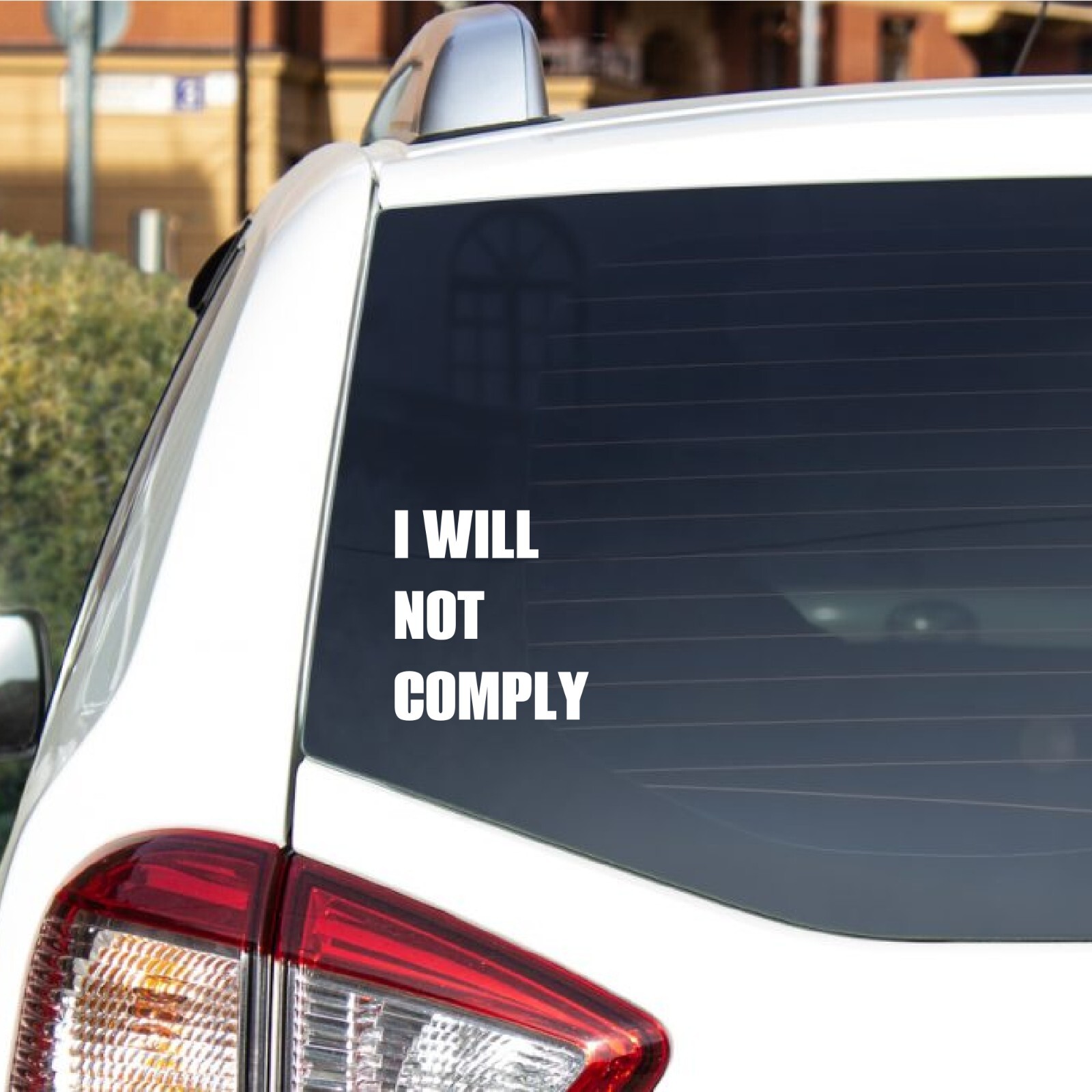 3.25" We the People WILL NOT COMPLY Quality laminated Sticker Freedom USA
