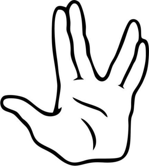 Live Long And Prosper Inspired Decal Sticker | 6-Inches By 5.3-Inches | Black