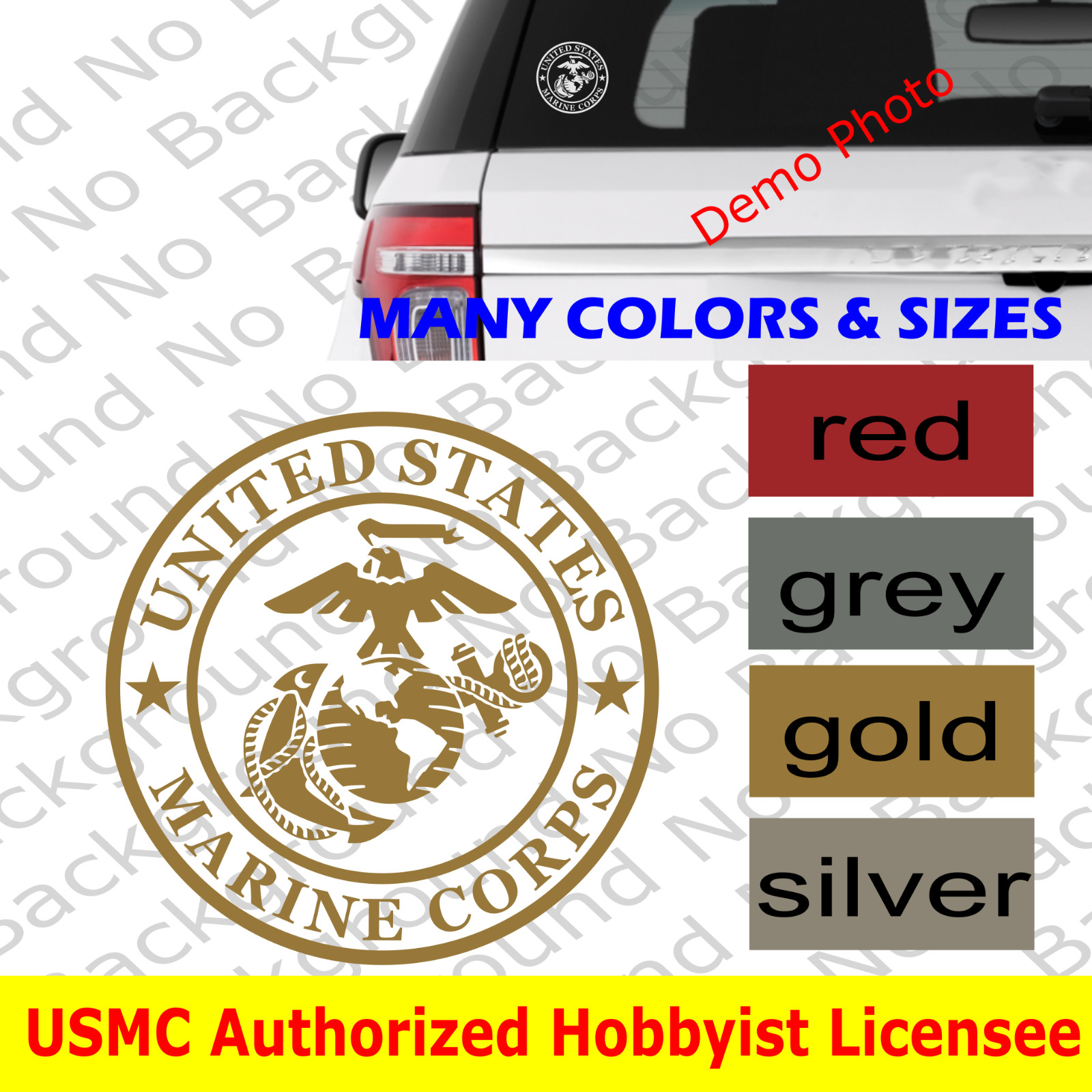 USMC EGA Marines Vinyl Die Cut Decal Sticker for Semper Fi Veteran Retired AY47