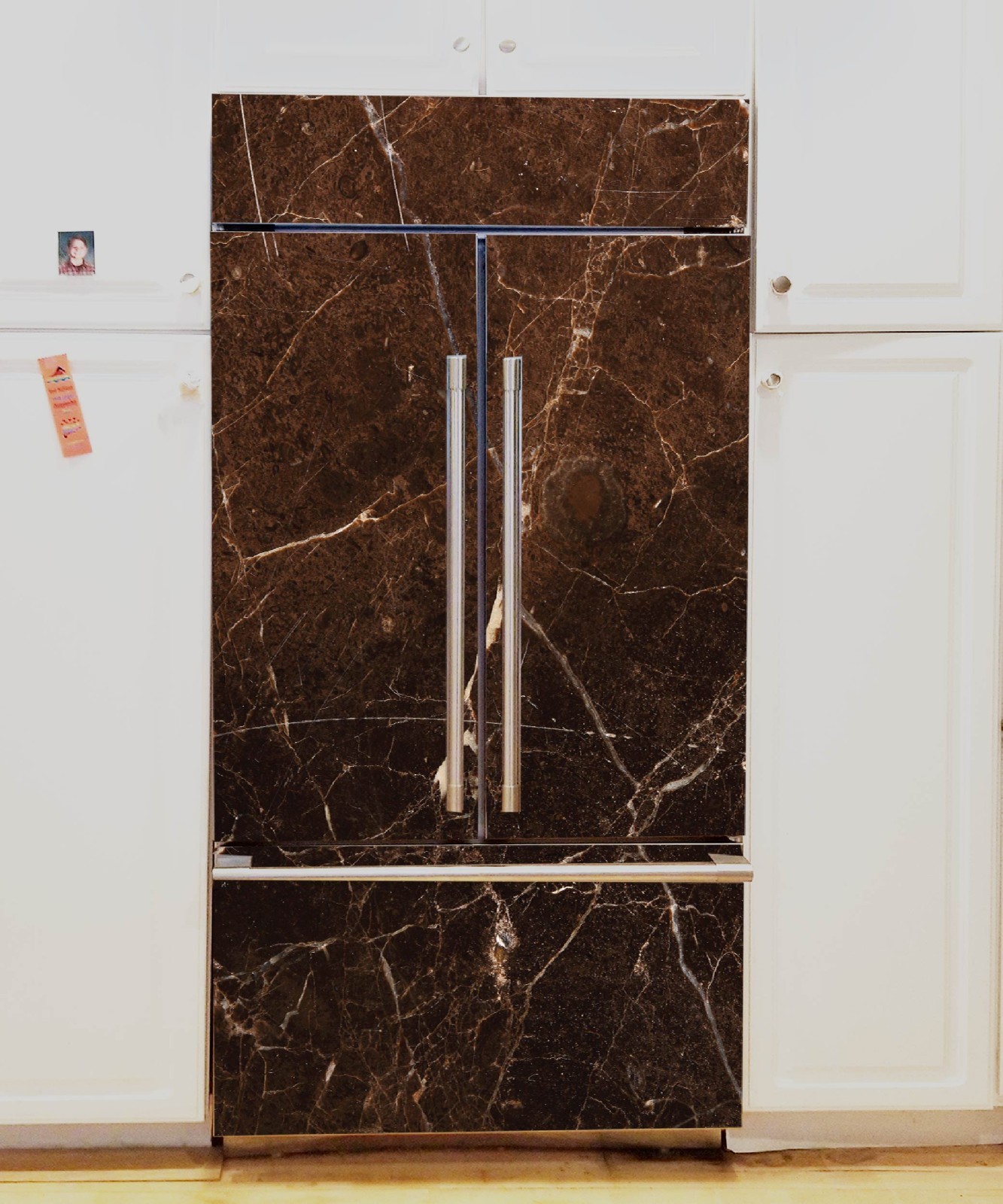 Marble Fridge Wrap, Modern Minimalist Kitchen Upgrade