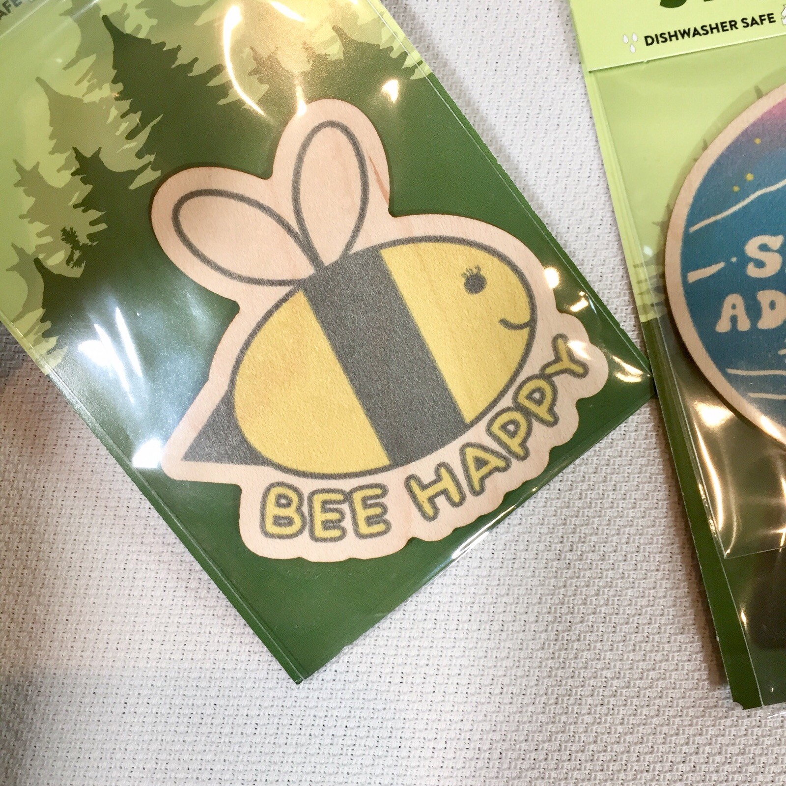 Dust City Wood Stickers 6 Pc Eco-Friendly Adventure Vibes Travel Nature Hiking