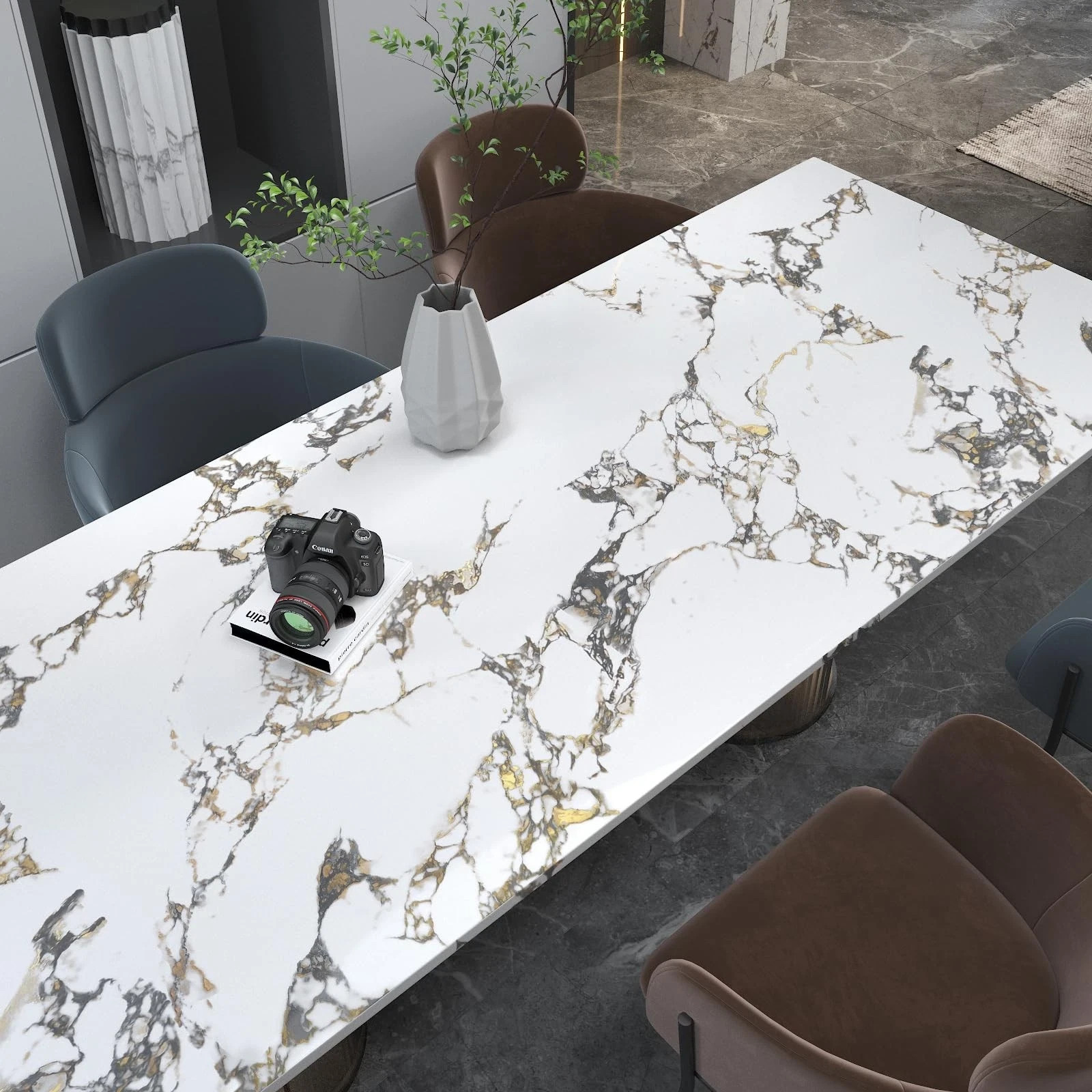 Marble self adhesive Contact Paper kitchen Granite Countertops peel and stick