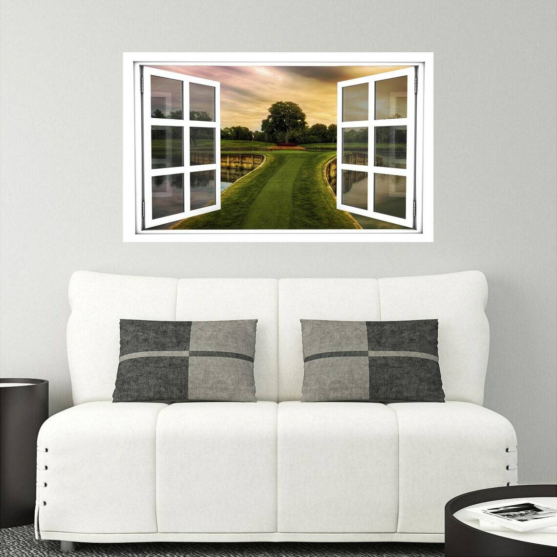 WindowScape Hole 17 at TPC Sawgrass Golf 3D Window Wall Decal Vinyl Sticker